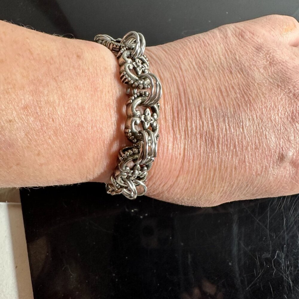 Chainmaille Bracelet Chain Mail Handmade Silver Link Bracelet Medium Gift NWT - Picture 10 of 10